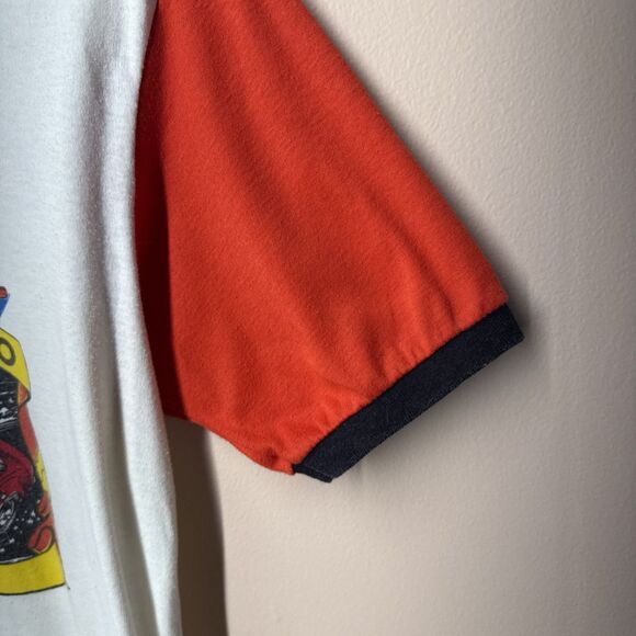 Vintage Sprint 80s Ringer T Shirt Racing Liverpool Raceway USA vs Australia Coke - Picture 5 of 13